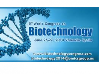 ▪ 5th World Congress on Biotechnology to be held during June 25-27, 2014 at Valencia, Spain