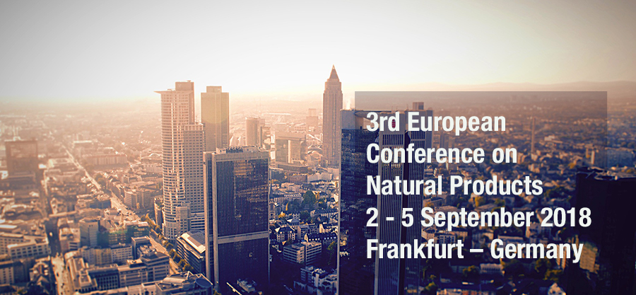 ▪ 3rd European Conference on Natural Products, 2 – 5 Septiembre, Frankfurt – Alemania