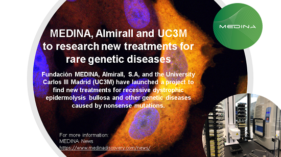 MEDINA, Almirall and UC3M to research new treatments for rare genetic diseases
